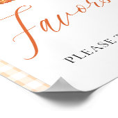 Poster Faveurs Gingham d'Automne Fraîche du Marché (Coin)
