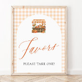 Poster Faveurs Gingham d'Automne Fraîche du Marché
