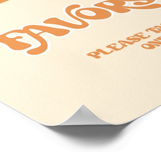 Poster Faveurs hippy pour bébé super rétro (Coin)