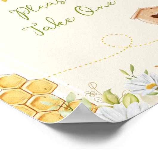 Poster Faveurs prendre un bee bee Honeycomb Chic Bee Part (Coin)