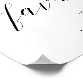 Poster Faveurs Prenez un Appel Élégant Panneau de Mariage (Coin)