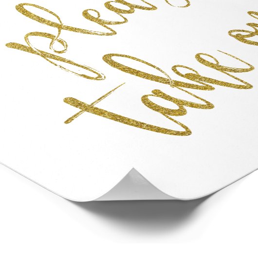 Poster Faveurs Prenez une Parties scintillant 8x10 Mariag (Coin)