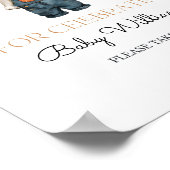 Poster Faveurs Signer Citrouille Rustic Fall Baby shower (Coin)