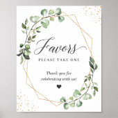 Poster Faveurs S'Il Vous Plaît Prendre Un Eucalyptus Or G (Devant)