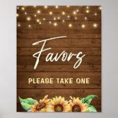 Poster Faveurs S'Il Vous Plaît Prendre Une Fête Rustique (Devant)