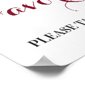 Poster Faveurs S'Il Vous Plaît Prendre Une Marsala Burgun (Coin)