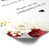 Poster Faveurs S'il Vous Plaît Prenez Une Rose Blanche Ro (Coin)