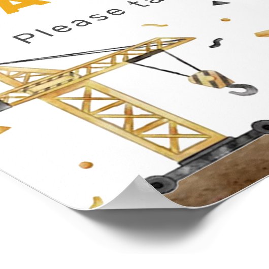 Poster Faveurs sur le thème de la construction : Aventure (Coin)