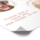 Poster Favor de mariage pour chien Rose Gold Bar à biscui (Coin)