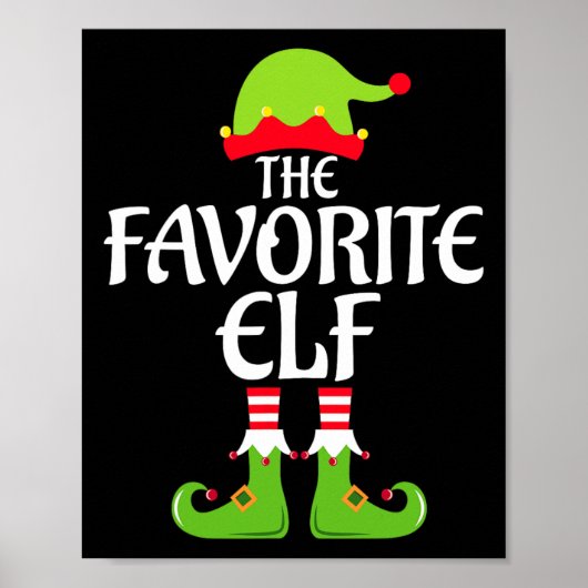Poster Favori Elf Matching Famille Groupe Noël (Devant)