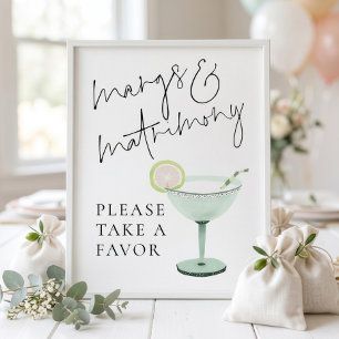 Poster Favoris de Mariage de Margs Panneau de Fête de Mar