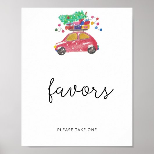 Poster Favoris de Noël à feuillage persistant (Devant)