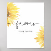Poster Favoris de tournesol aquarelle, prenez-en un (Devant)