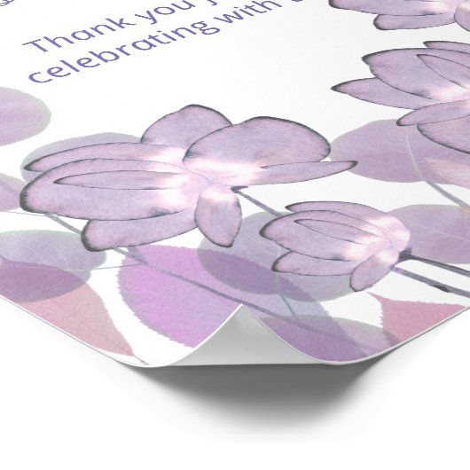 Poster Favoris floraux violet mauve blush s'il vous plaît (Coin)