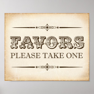 Poster FAVORISATIONS vintages Signer Imprimer