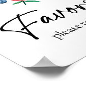 Poster Favoriser Fraise Berry Premier Anniversaire Fille  (Coin)