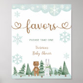 Poster Favoriser l'affiche des forêts de flocon de neige (Devant)