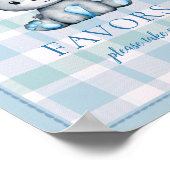 Poster Favoriser le Baby shower d'ours gris mou de table (Coin)