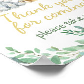 Poster Favoriser le signe Table pour le baby shower (Coin)