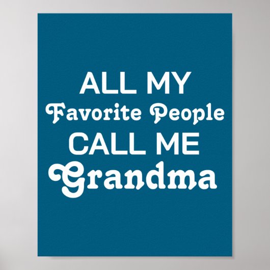 Poster Favorite People D Funny Grandma  (Devant)