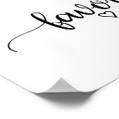 Poster Favors de calligraphie noire simple (Coin)