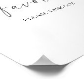 Poster Favors de mariage à l'aquarelle citrus - prenez-en (Coin)