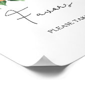 Poster Favors de mariage à l'aquarelle citrus - prenez-en (Coin)