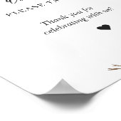 Poster Favors Please Take One Rustic Winter Ivory Floral (Coin)