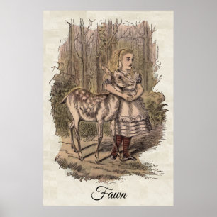 Poster Fawn, Alice's Adventures in Wonderland