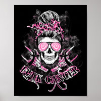 Fck Cancer Crâne Messine Bun Pink Breast Cancer Aw