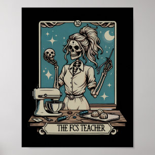 Poster Fcs Enseignant Skeleton Halloween Famille Et Conso