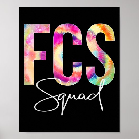 Poster Fcs Squad Tie Dye Back To School Women Appreciatio (Devant)