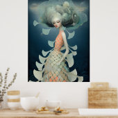 Poster *~* FD2 12  Water Goddess Fantasy Sea Mermaid  (Cuisine)
