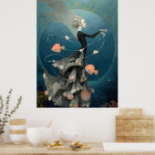 Poster *~* FD2 15  Water Goddess Fantasy Sea Mermaid  (Cuisine)