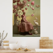 Poster *~* FD2 22 Surreal  Bird  Flowers Rabbit Fantasy (Cuisine)