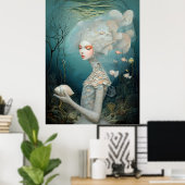 Poster *~* FD2 2 Déesse de l'Eau Fantastique Mer Sirène (Bureau à domicile)
