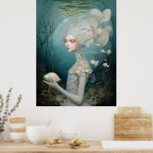 Poster *~* FD2 2 Déesse de l'Eau Fantastique Mer Sirène (Cuisine)