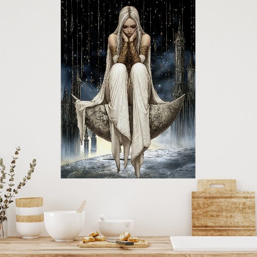 Poster FD2 32 Enchanted Crescent Moon Goddess  (Cuisine)