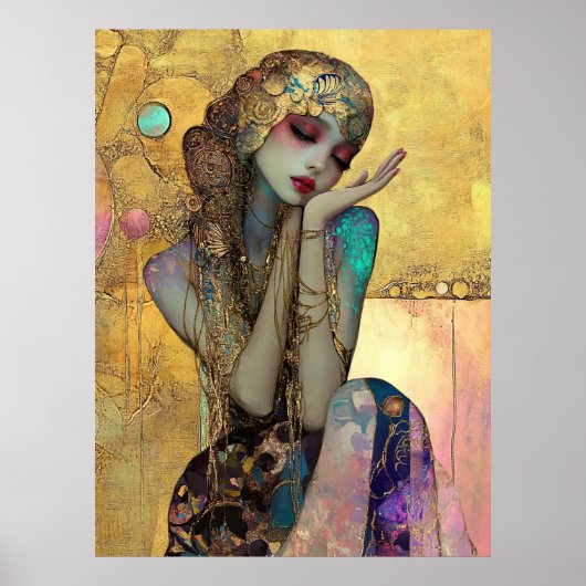 Poster *~* FD2 34 Ornate Nouveau Fantasy Ethereal Woman  (Devant)