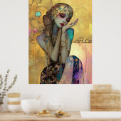 Poster *~* FD2 34 Ornate Nouveau Fantasy Ethereal Woman  (Cuisine)
