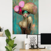 Poster *~* FD2 35 Ornate Nouveau Fantasy Ethereal Woman  (Bureau à domicile)