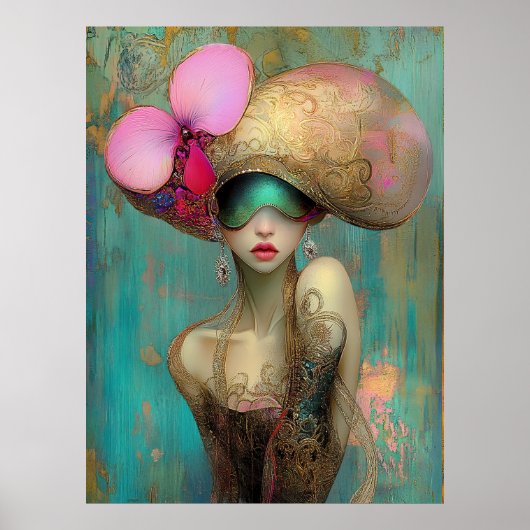 Poster *~* FD2 35 Ornate Nouveau Fantasy Ethereal Woman (Devant)