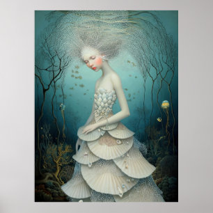 Poster *~* FD2 3  Déesse de l'Eau Fantastique Mer Sirène 