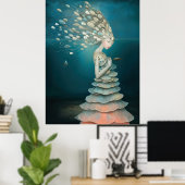 Poster *~* FD2 5 Déesse de l'Eau Fantastique Mer Sirène (Bureau à domicile)