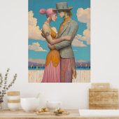 Poster *~* FD2 Amour Rétro Romantique Boho Couple 20 (Cuisine)