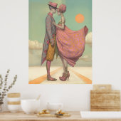 Poster *~* FD2 Amour Rétro Romantique Boho Couple 21 (Cuisine)