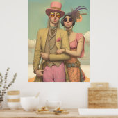 Poster *~* FD2 Amour Romantique Retro Boho Couple 18 (Cuisine)
