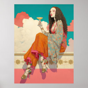 Poster ^~* FD2 Bohème Bohème Cocktail Glam Femme 13