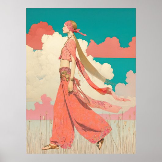 Poster ^~* FD2 Bohème Bohème Cocktail Glam Femme 8 (Devant)