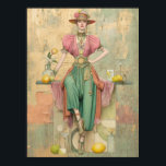 Poster ^~* FD2 Boho 39 Femme Boire Fleur Hippie<br><div class="desc">OEuvre d'art. faux GOLD FOIL < ARRIÈRE - PLAN FEUILLES D'OR - BAR WOMAN COCKTAIL _ FLEURS RECHERCHE FD2 pour des produits similaires... Recherche "anna rosa" xxxxx ** Design # 39 Sur un arrière - plan doré abstrait assis une femme hippie boho SITTING ON A BAR with a BOINK and...</div>
